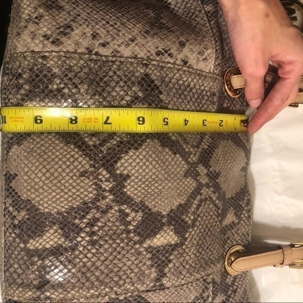 Michael kors snakeskin embossed tote bag